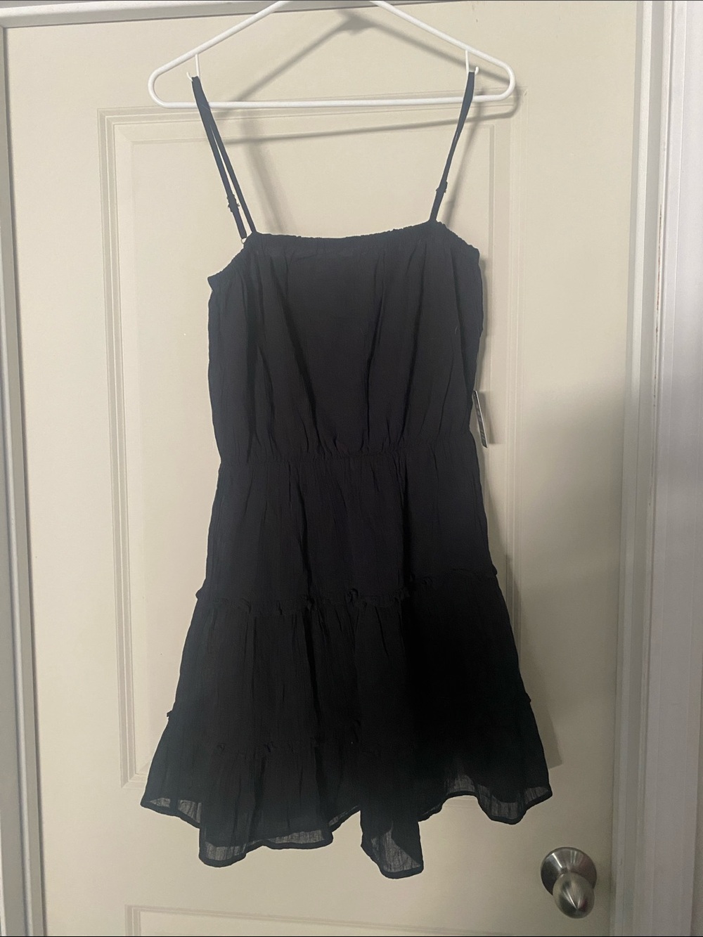 Express Black Tiered Spaghetti-Strap Mini Dress size Small NWT!